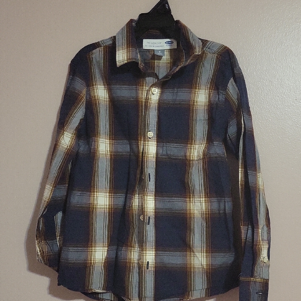 Old Navy Plaid Shirt in Blue and Brown